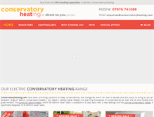 Tablet Screenshot of conservatoryheating.com